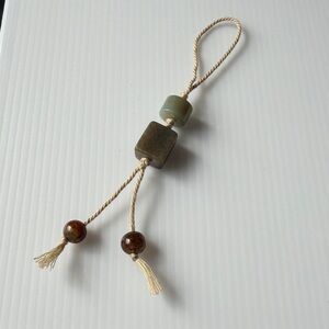 Hand-Carved made Hetian Jade Charm – Phone/Bag Tassel Accessory